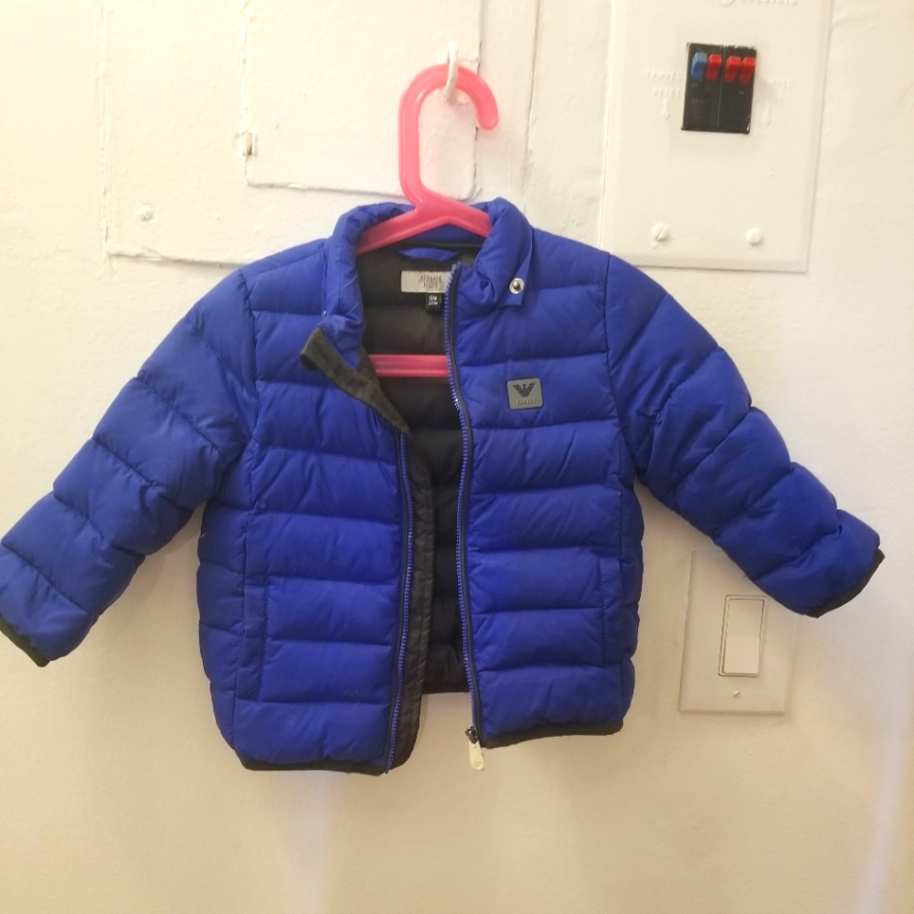 Armani jacket 18 months with a hood